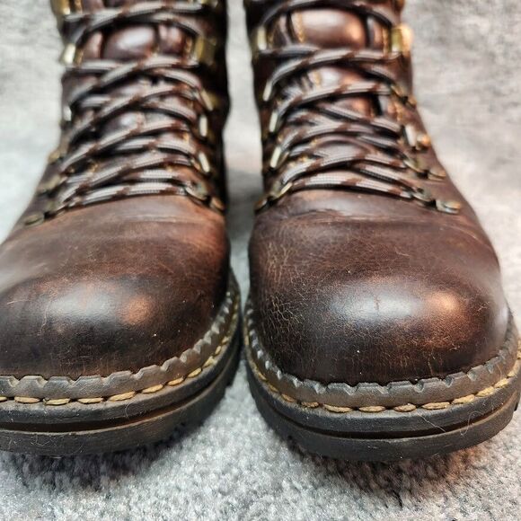 Born Concepts Chunky Boots Womens Size 8 Brown Leather Biker Lace Up Block Heel - Picture 8 of 15